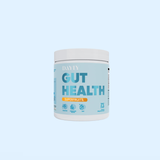 One tub of Dayly gut health super fruits on light blue background 