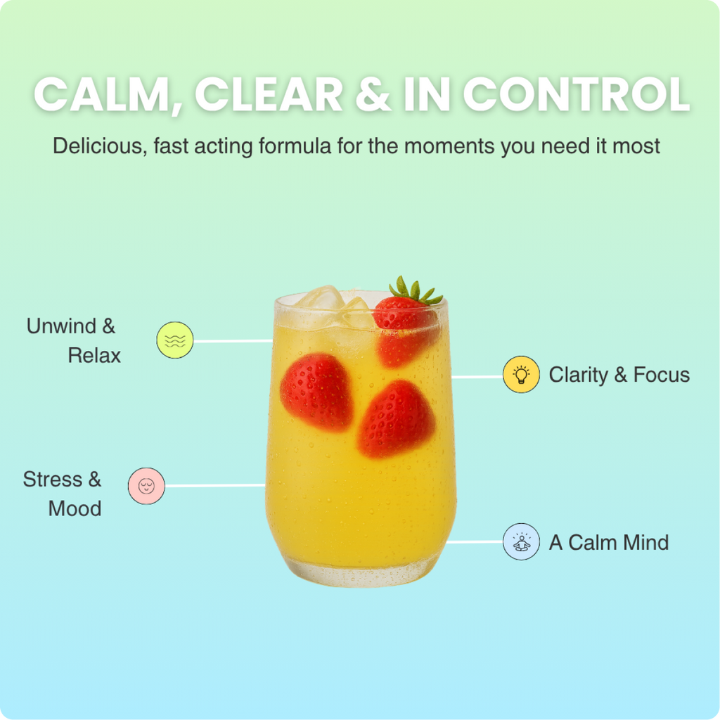 Calm, clear & In control. DAYLY Calm helps stress & anxiety in the moments it's needed most 