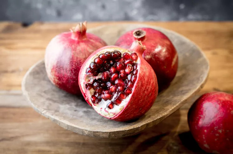 pomegranates in a bowl