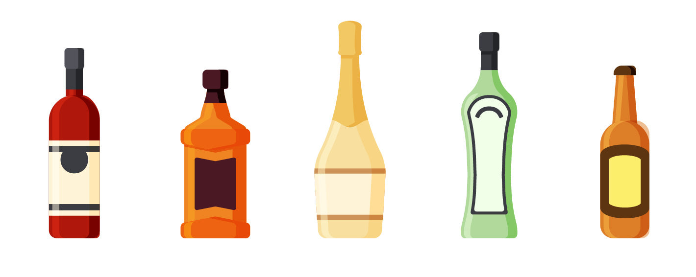 bottles of alcohol
