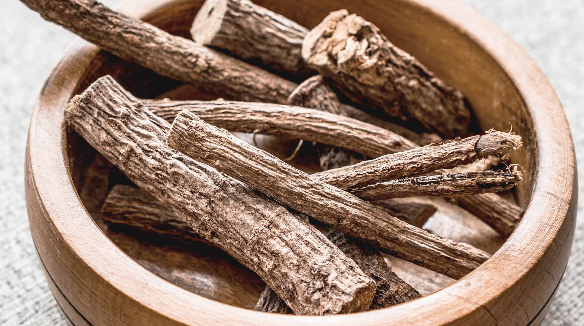 licorice root in a bowl