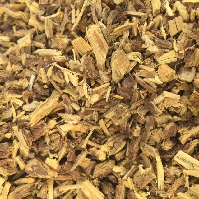 chopped up licorice root